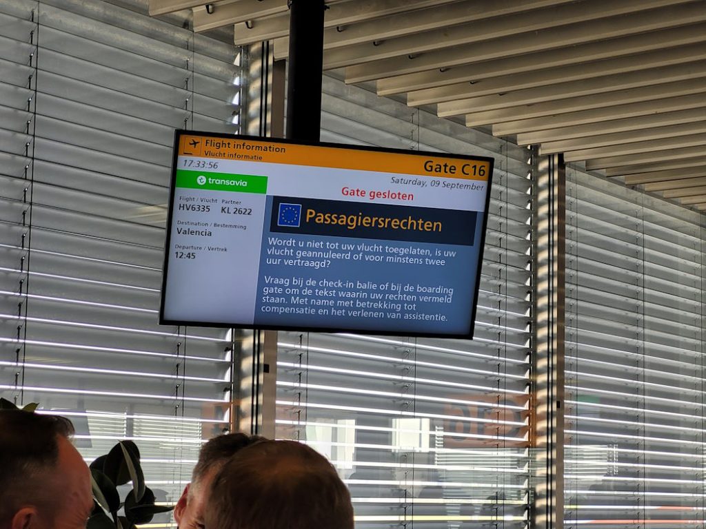 Informatiebord Schiphol