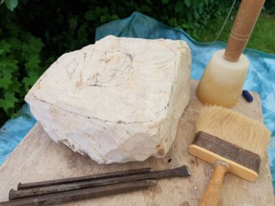 Beeldhouwen 2018 eerste stap